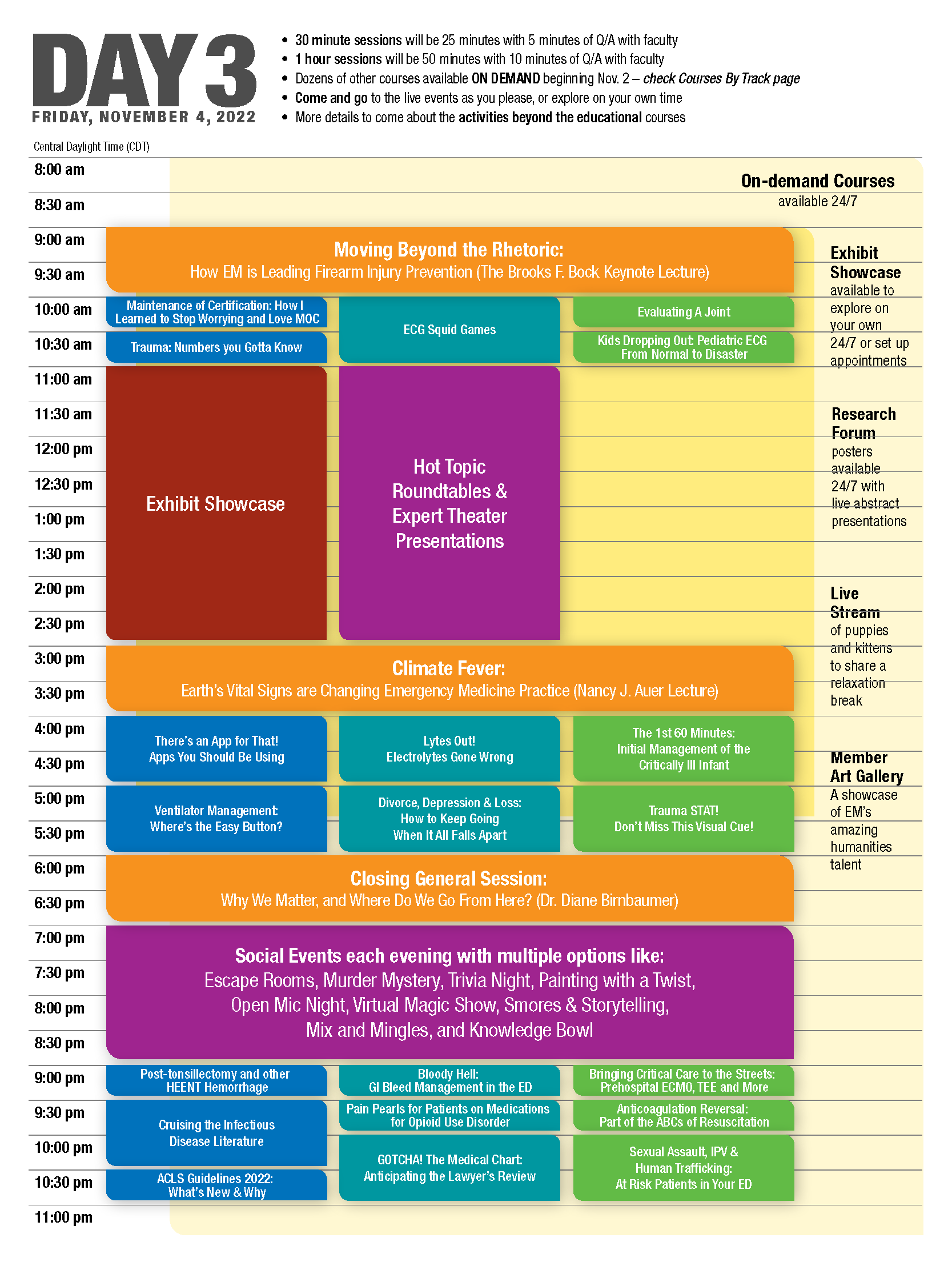 ACEP Scientific Assembly // Unconventional Schedule